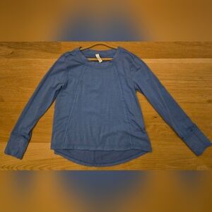 Zella Girl Hi Lo Periwinkle Long Sleeve Tee